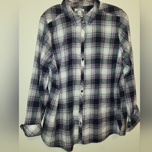 Croft & Borrow Plaid Button Down Long Sleeve Shirt XL - Picture 1 of 3